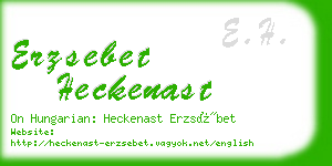 erzsebet heckenast business card